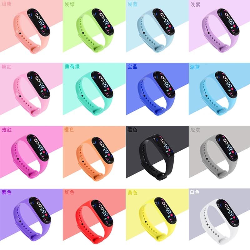 Children's Watch Cartoon Fashion Watches Electronic Digital LED Display Watches Waterproof Holiday Gift Kids Watches