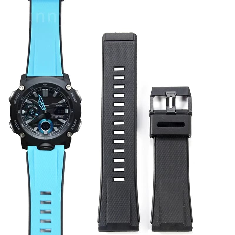 24mm Resin Needle Buckle Men's Accessories for Casio Ga2000 PRG-600 PRW-6600PRG-650 with Tool Square Pattern Watch Strap