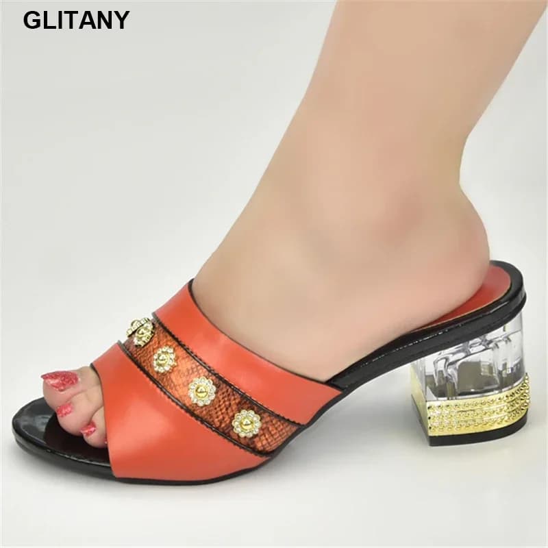 New Arrival Italian Women Wedding Shoes Decorated with Rhinestone Shoes for Wedding Women Plus Size Women Shoes 43 Party Pumps