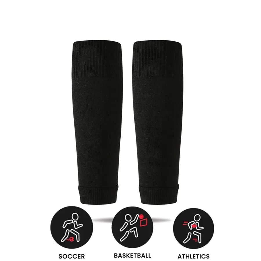 1 pair of soccer socks, sweat absorbing and breathable sports knee pads, joint knee pads, calf socks