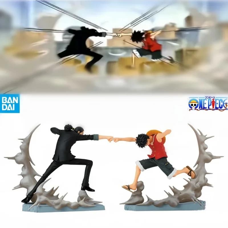 BANDAI Anime One Piece Senkozekkei Series Luffy VS Lucci Action Figures Pvc Statue Model Dolls Collectible Children Toy Kid Gift