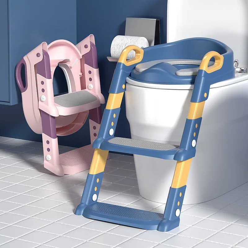 Infant Folding Potty Training Seat Urinal Backrest Chair With Adjustable Step Stool Ladder Safe Toilet Chair For Baby Toddlers