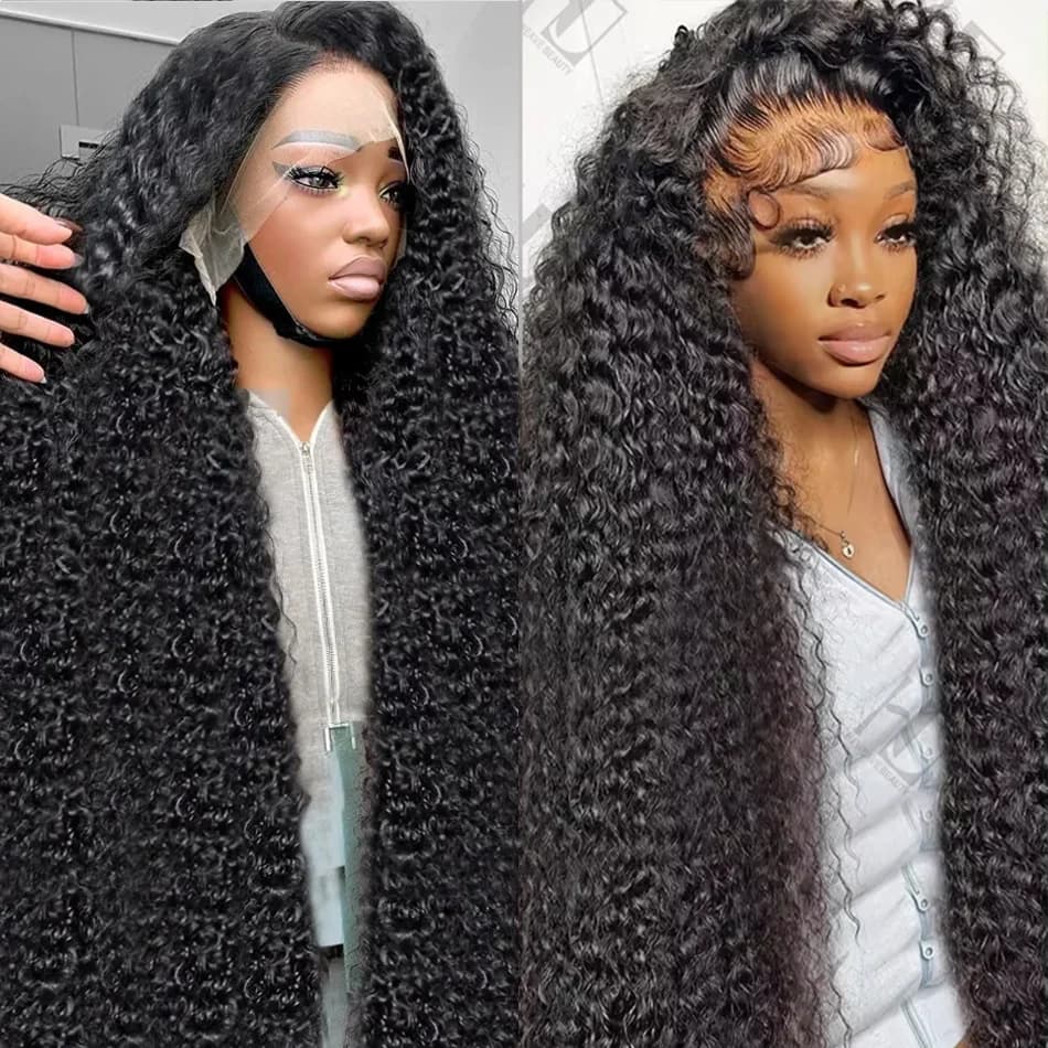 250 Density 30 40 Inch Deep Wave 13x6 HD Lace Front Human Hair Wig For Women Loose Water Curly 13x4 Lace Frontal Wig Human Hair