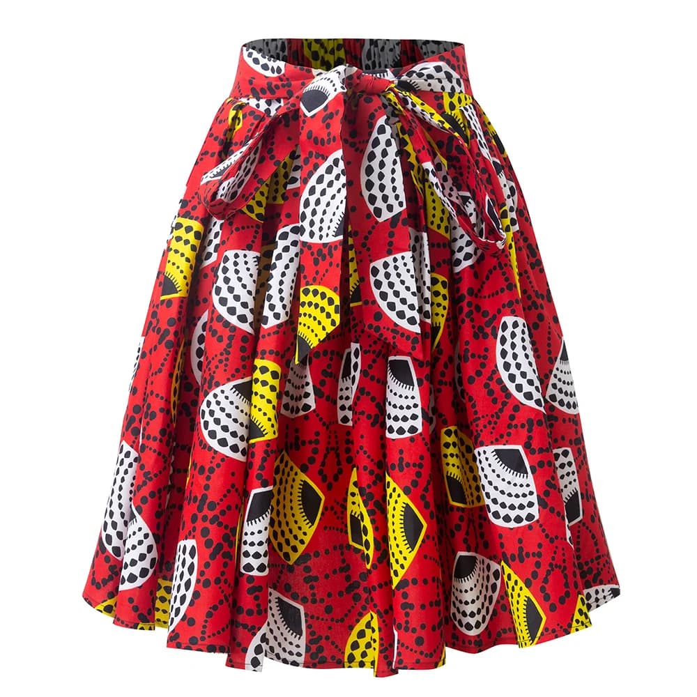African skirt For Women African Traditional Costume Flower Print Casual Ankara Skirt High Quality Wax print Fabric Sewing