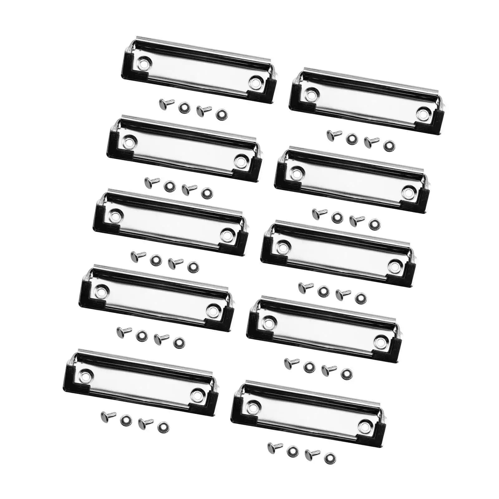 10 Pieces Clips for Clipboard Stationery Plate Holder for Business School