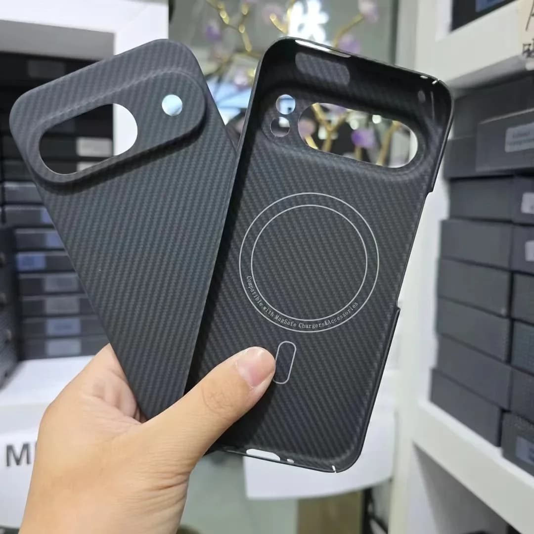 Asdipsa Genuine Carbon Fiber MagsafeCase for Google Pixel 9 Pro XL / Pixel9 Pro 8 Matte Armor Aramid Fiber Magnetic Back Cover