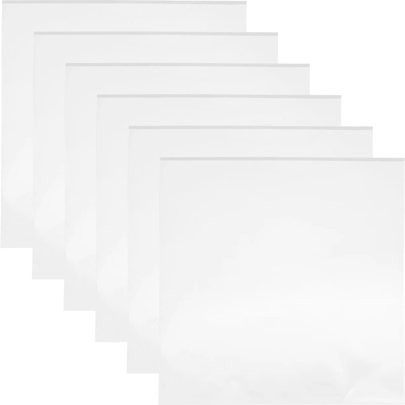 30Pcs Outer Vinyl Record Sleeves Covers Adhesive Plastic Record Cover Adhesive Record Bag Record Envelope Mouth Outer Bag