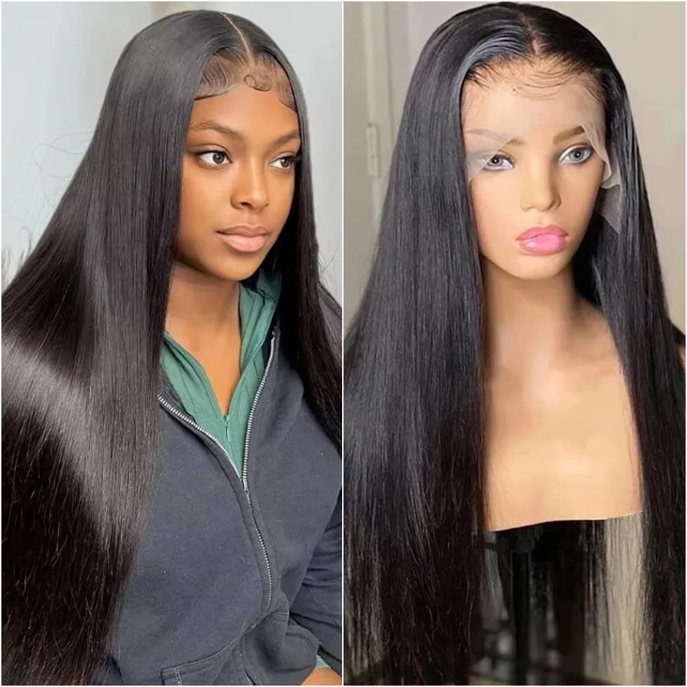 30 38 Inch Bone Straight 5x5 Glueless Lace Front Wig 13x6 HD Transparent Lace Frontal Brazilian Human Hair Wigs For Women