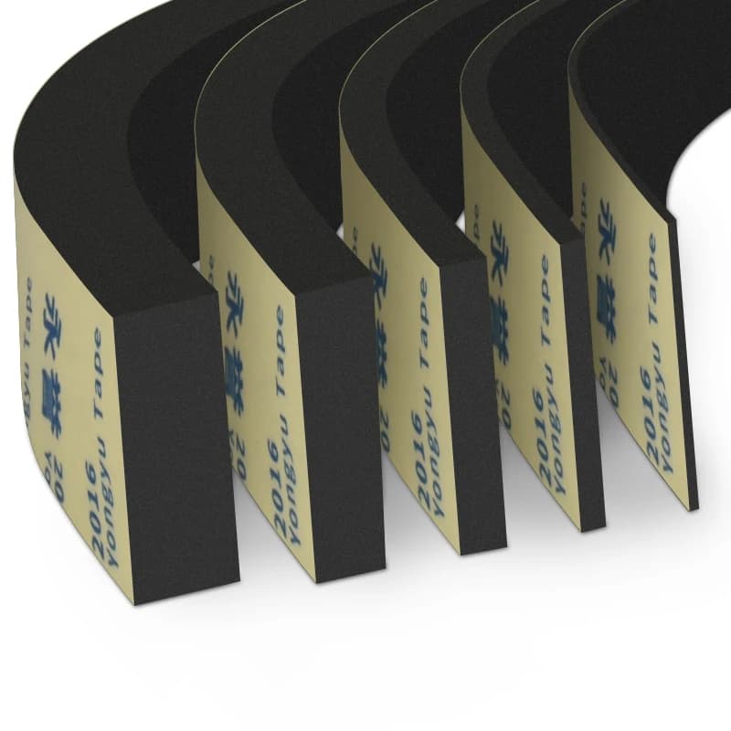 Rubber Self Adhesive Sponge Seal Strip Single Sided Adhesive EVA Black Foam Anti-collision Seal Gasket Width10-50mm Thick 1-5mm