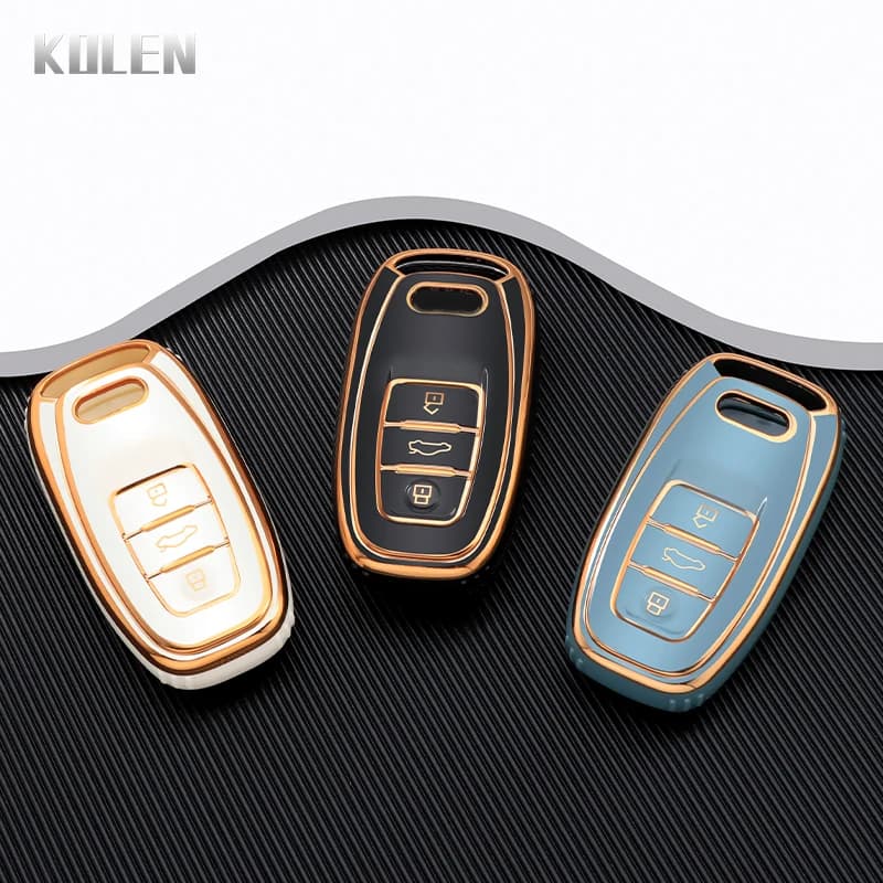 TPU Car Key Cover Case Shell Fob For Audi A1 A3 A4 A5 A6 A7 A8 Quattro Q3 Q5 Q7 S4 S5 S6 S7 S8 R8 TT Key Protector Accessories