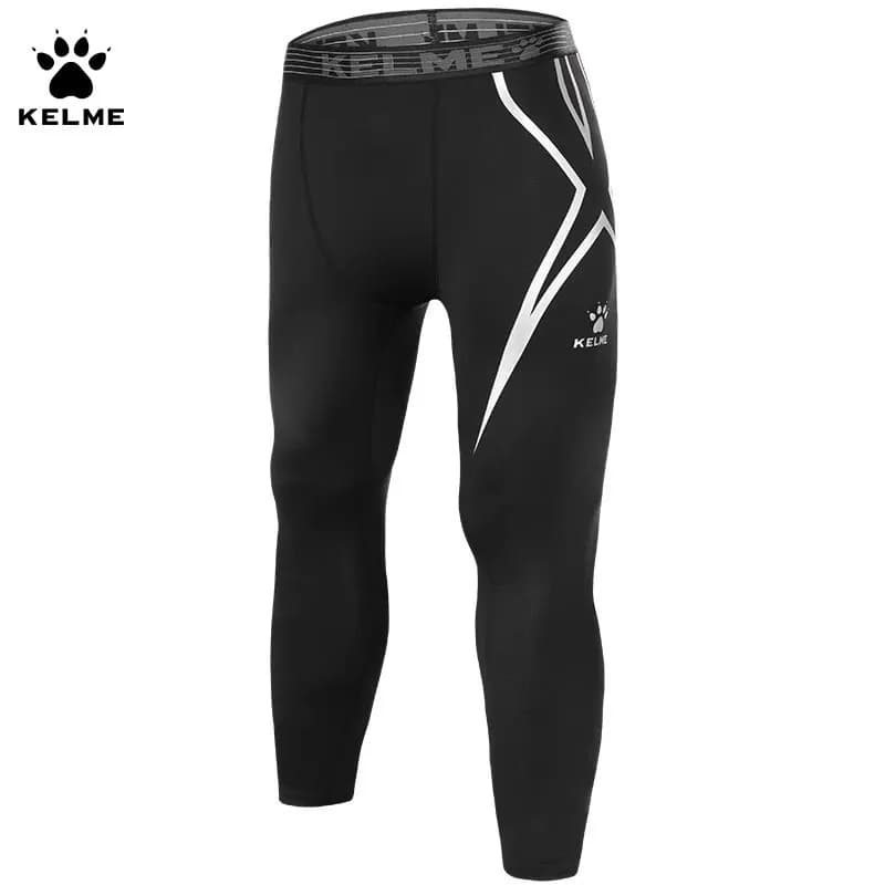 Kelme Men's High Elasticity Fitness Pants Sports Football Training Leggings Basketball Leggings Outdoor Running Compression Pant