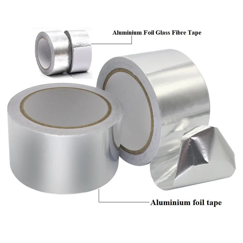 Thickness Aluminum Foil Adhesive Tape Fireproof Heat Resistant Conductive Tape High Viscosity Moisture Proof Self Adhesive Tape