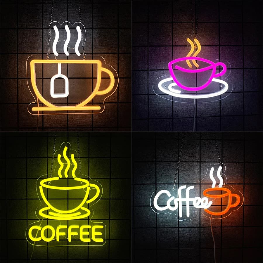 Coffee Neon Sign, Coffee Super Bright Led Sign, Usb Connection Power Supply, Suitable For Coffee Shop Front Desk Business Decor.