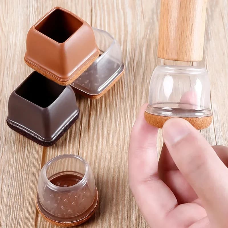 8pcs Silicone Table Chair Foot Cover Reusable High Elastic Table Leg Covers Free Moving Prevent Floor Scratches Reduce Noise