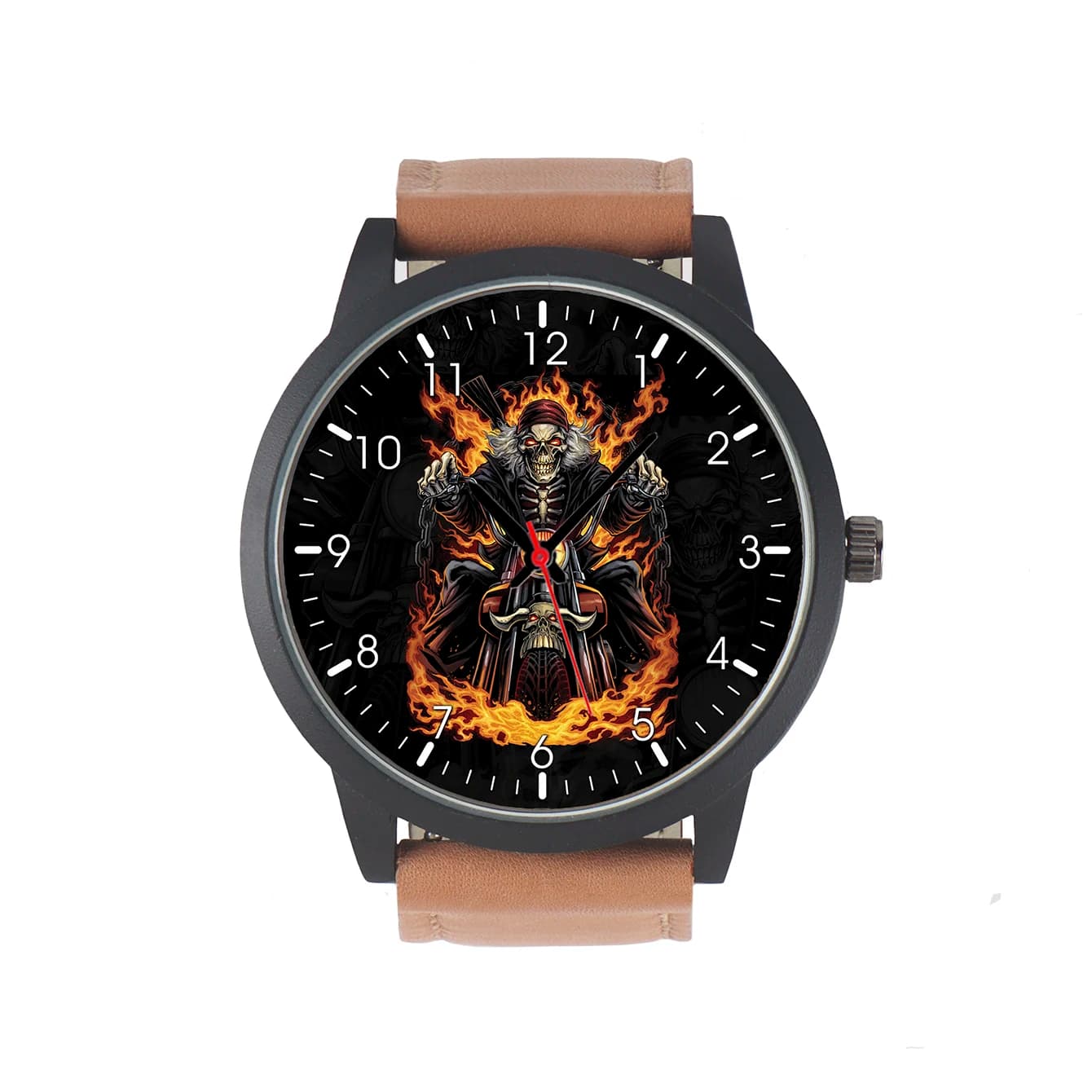Factory Store Skull Knight Design Punk Style Demon Driver Clothing Matching Gifts for Friends Men's Battery Quartz Wrist Watch