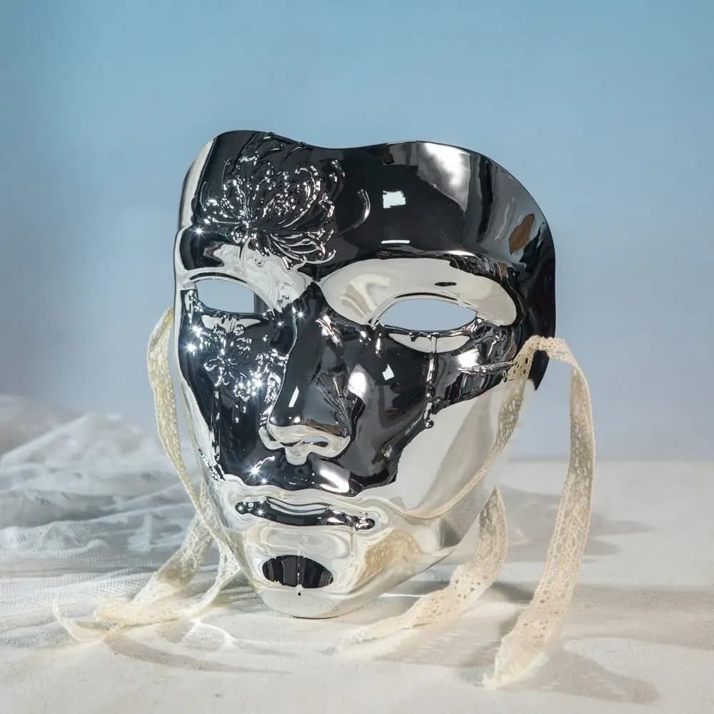 Masquerade Cyberpunk Mask Male Beautiful Party Supplies Ancient Style Face Mask Hanfu Costume Accessories Anime Cosplay Props