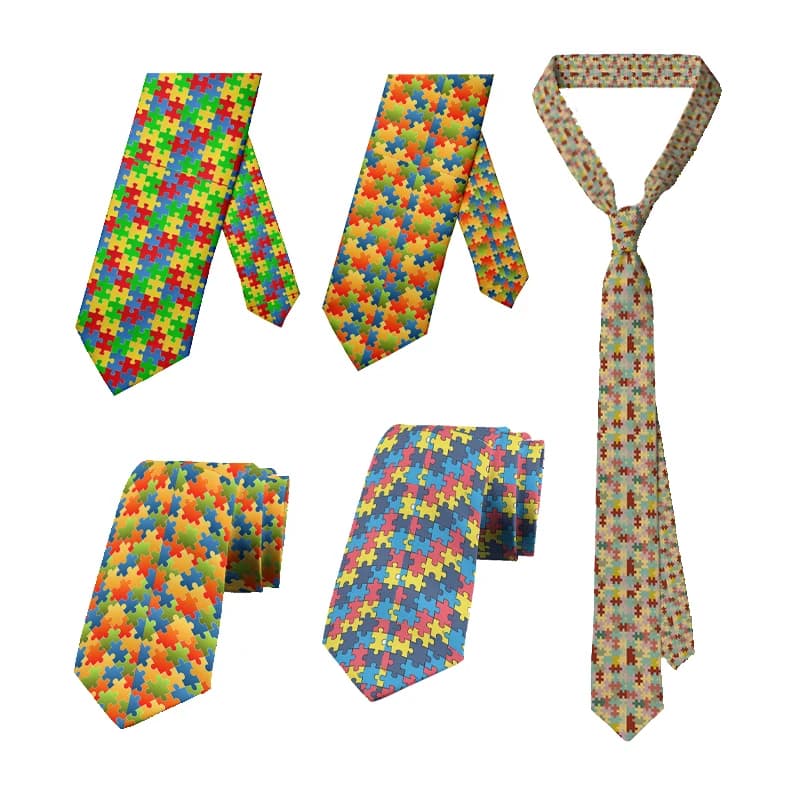 Color puzzle 8 cm wide polyester shirt suit tie men's fashion business tie unisex party tie wedding accessories