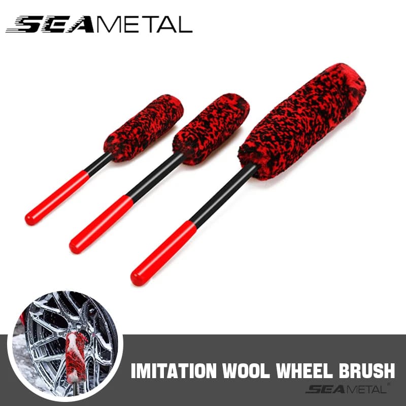 SEAMETAL Auto Wheel Detailing Brush Bendable Wheel Woolies Car Cleaning Tools for Car Rim Tire Wash Accessories