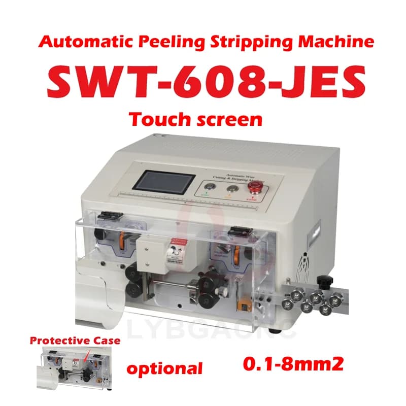 SWT508JE Update SWT608-JE JES Computer Automatic Wire Peeling Stripping Cutting Machine for Wire  Strip 0.1-8mm2  AWG8-AWG28