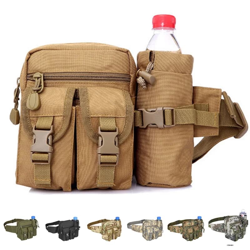 Tactical Waist Bag Waterproof Nylon Men Fanny Pack Hiking Outdoor Camping Shoulder Bum Belt Sport Chest Bags 2023