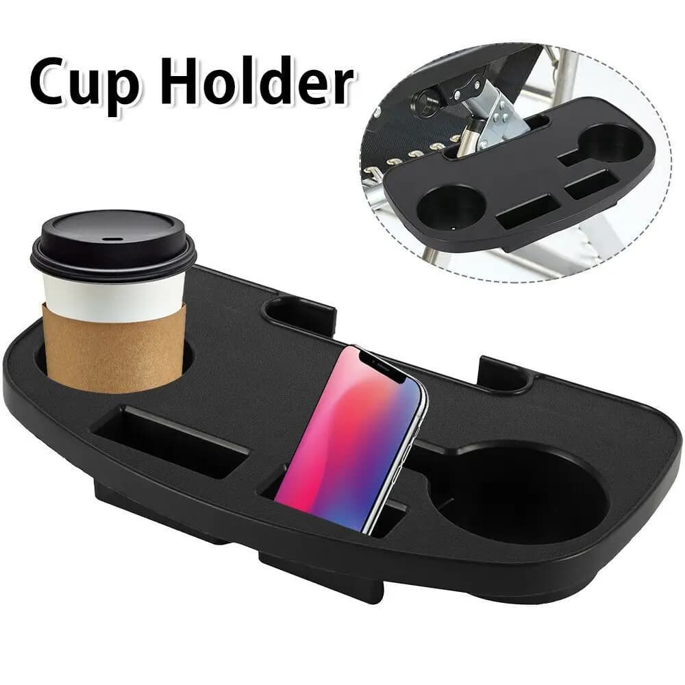Clip On Table Tray Folding Relaxing Chair Drink Holder Fishing Camping Beach