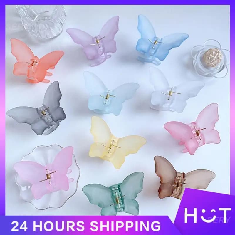 Semi-transparent Trendy Charming Unique Hair Accessories Korean Style Fashion Trends Popular Butterfly Hair Clip Unique Stylish