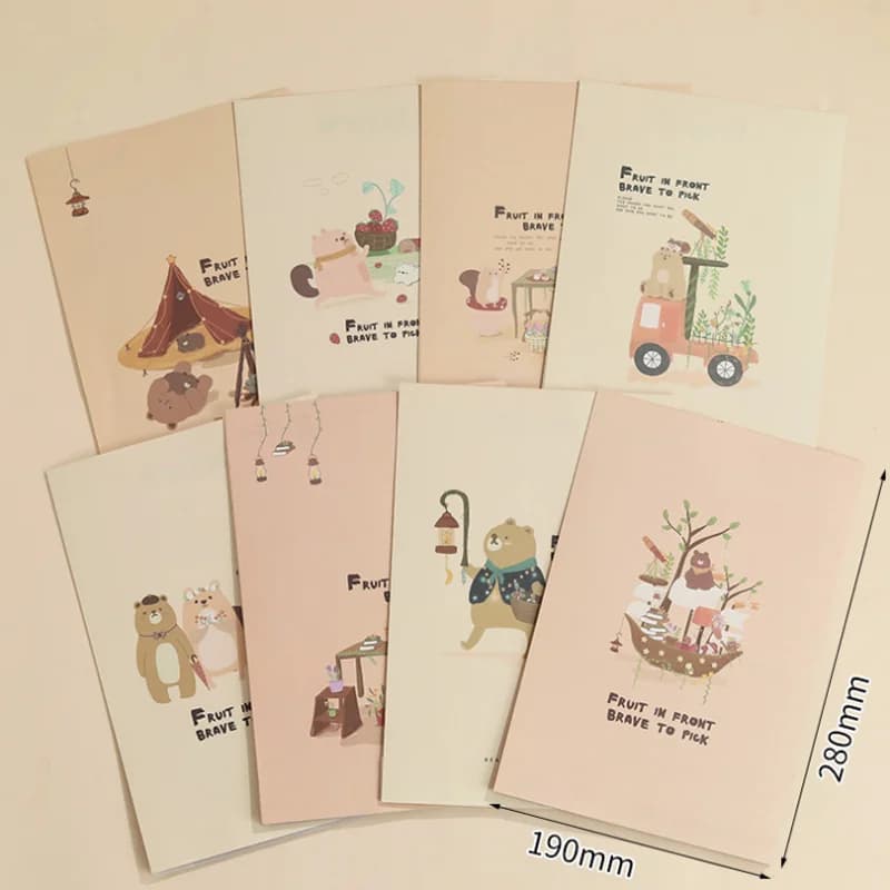 3 Envelope 6 Letters Paper Set Cute Bear A4 Large Writing Wedding Invitation Confession Letter Paper School Supplies Stationery