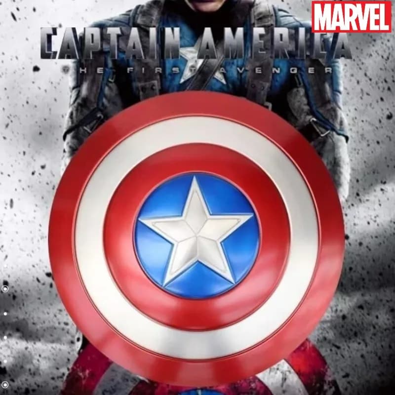 Full Metal 47.5cm Captain Shield Cosplay Prop Adults And Kids Halloween/carnival/christmas Super Hero Weapon Home Decorat F