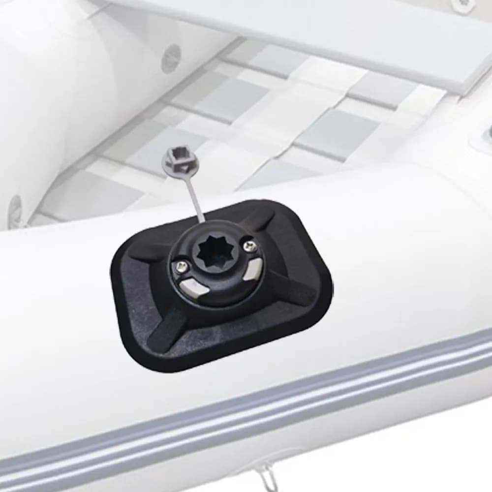 PVC Inflatable Boat Fishing Rod Holder Mount Kayak Surfing Board Electronics Fixer Fish Finder GPS Glue-On Surface Mount Pad