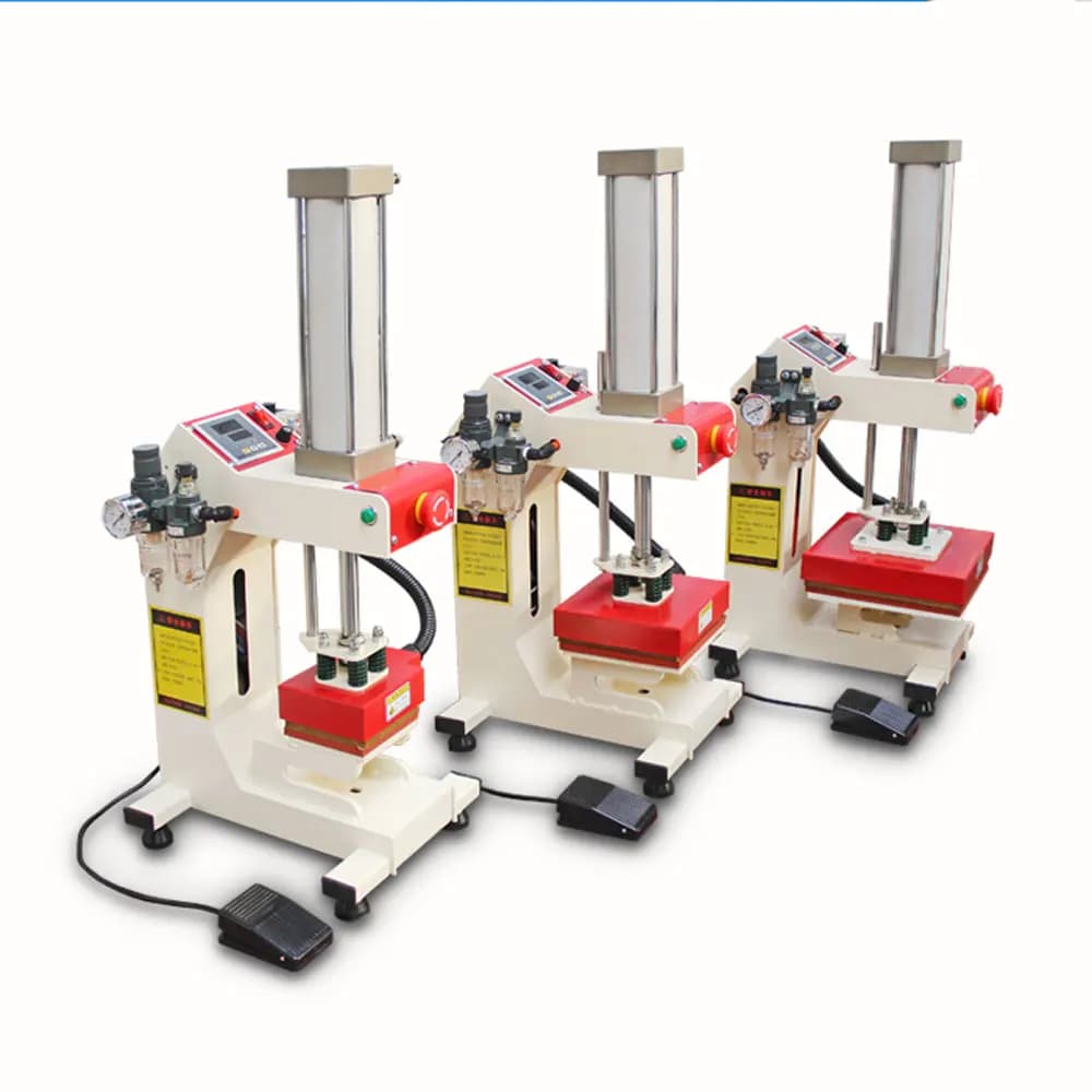 Anti-discoloration Single Station Hot Labeling Machine 15x15 Pneumatic Heat Transfer Printing Machine Press Label Machine