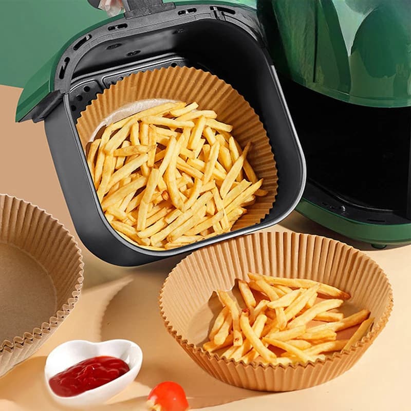 100PCS Air Fryer Special Fryer Paper Greaseproof Paper Round Blotter Baking Paper Kitchen Greaseproof