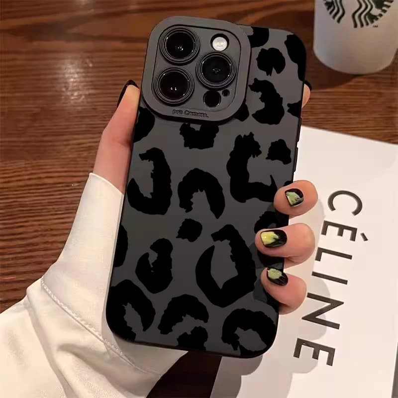 Leopard Design Camera Lens Protective Phone Case for iPhone 16 Cases iPhone 15 14 13 12 11 Pro Max 16E XS XR X 7 8 Plus Cover