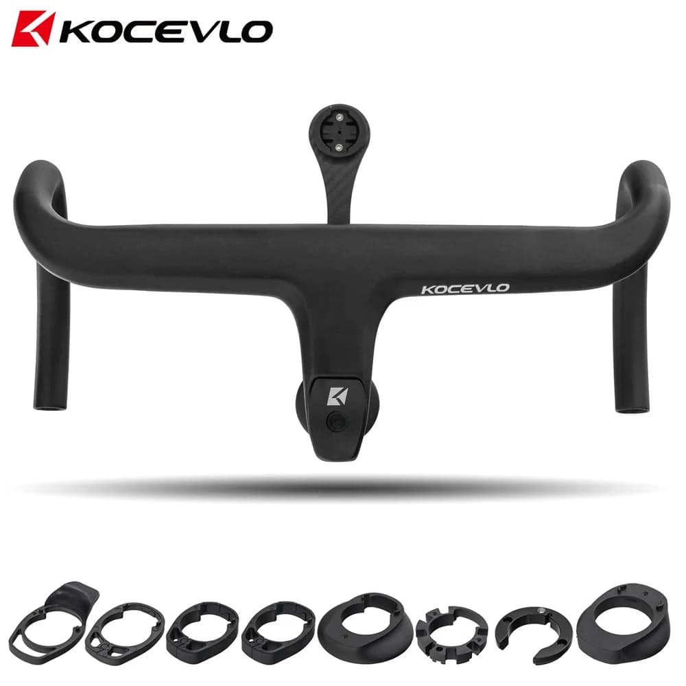 KOCEVLO X01 Road Bike Full Carbon Fiber Stem Integrated Bicycle Handlebar For 28.6mm With Spacers Cycling Parts Accessories