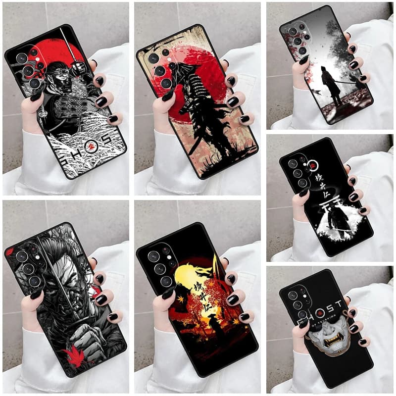 Phone Case For Samsung Galaxy S24 S23 S21fe S22 Ultra Plus Note 10 20 S8 S9 S10 Cover Ghost of Tsushima Funda