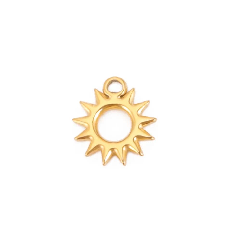 5pcs Wholesale Stainless Steel Charms Small sun pendant for Handmade Earrings Necklace diyJewelry Accessorys