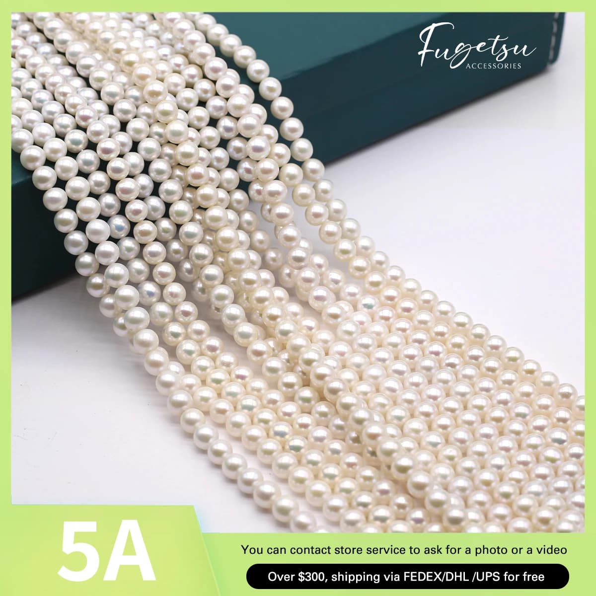 1string AAAAA Natural Freshwater Pearl Round Beads Charms for DIY Women Men Necklace Jewelry Making Accessories 6-6.5mm