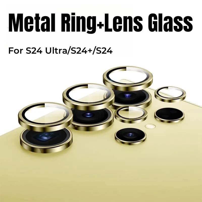 Metal Camera Protector For Samsung Galaxy S24 Ultra S24+ s24plus Alloy Ring lens Glass For Galaxy S24ultra Cap