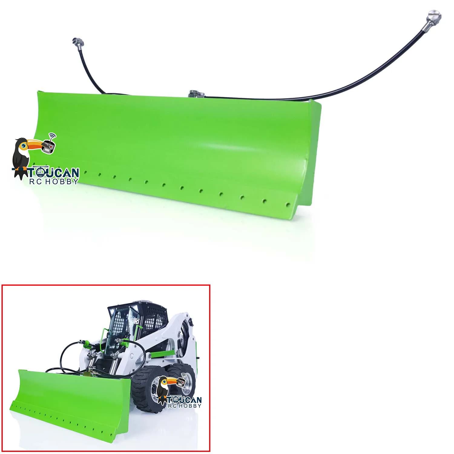 LESU Accessories Green Shovel Metal Dozer Blade Spare for 1/14 RC Hydraulic Skid Steer Loader Part