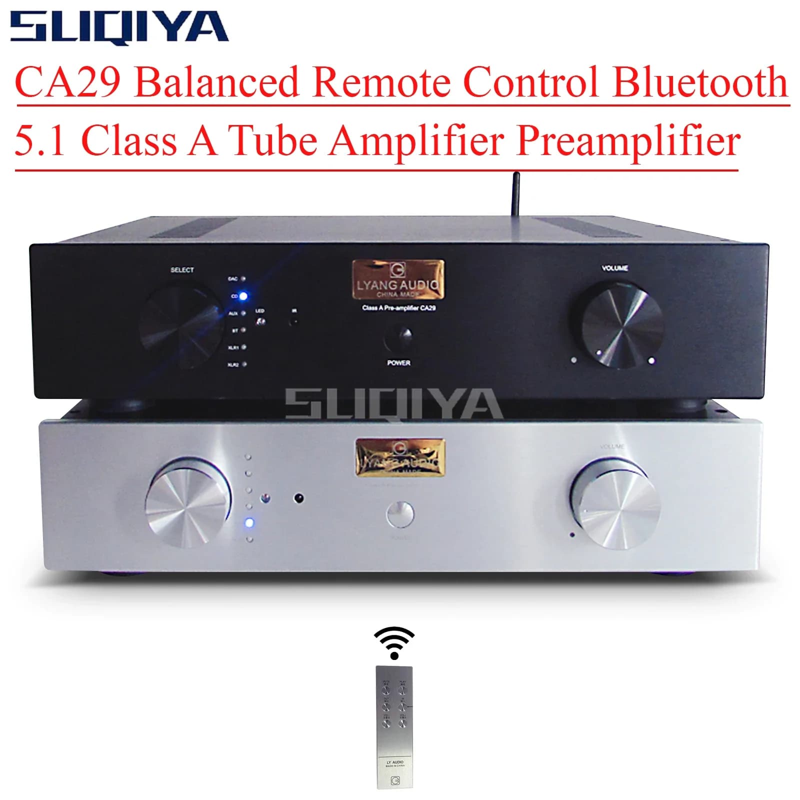 SUQIYA-CA29 Balanced Remote Control Bluetooth 5.1 Class A 6H23 Tube Amplifier Preamplifier