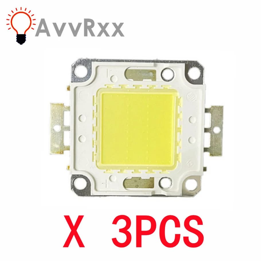 3pcs 10W 20W 30W 50W 100W LED Beads Light DC12V-36V Matrix COB Integrated LED Lamp Chip SMD For DIY Floodlight Spotlight Bulb