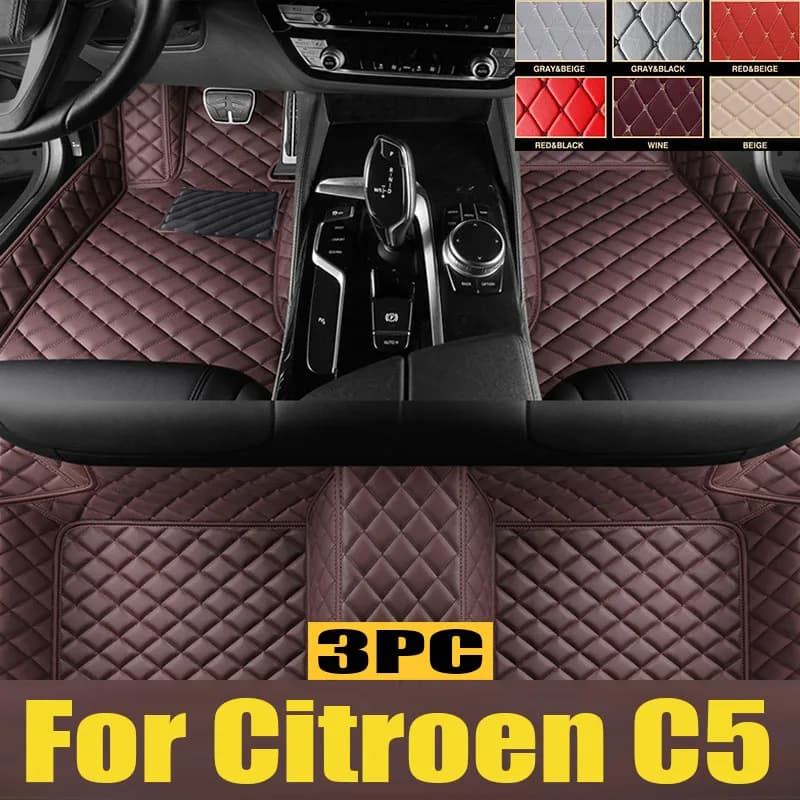 Car Mats For Citroen C5 RD TD 2007~2015 Auto Non-slip leather Mat Durable Pad Auto Rugs Carpets Interior Parts Car trunk mat