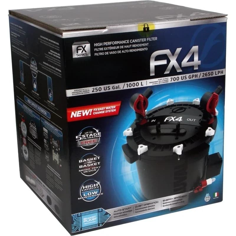 Authenticity guarantee.FX4 High Performance Canister Aquarium - Multi-Stage Filtration, Built-In Powered Water Change SystemUSA