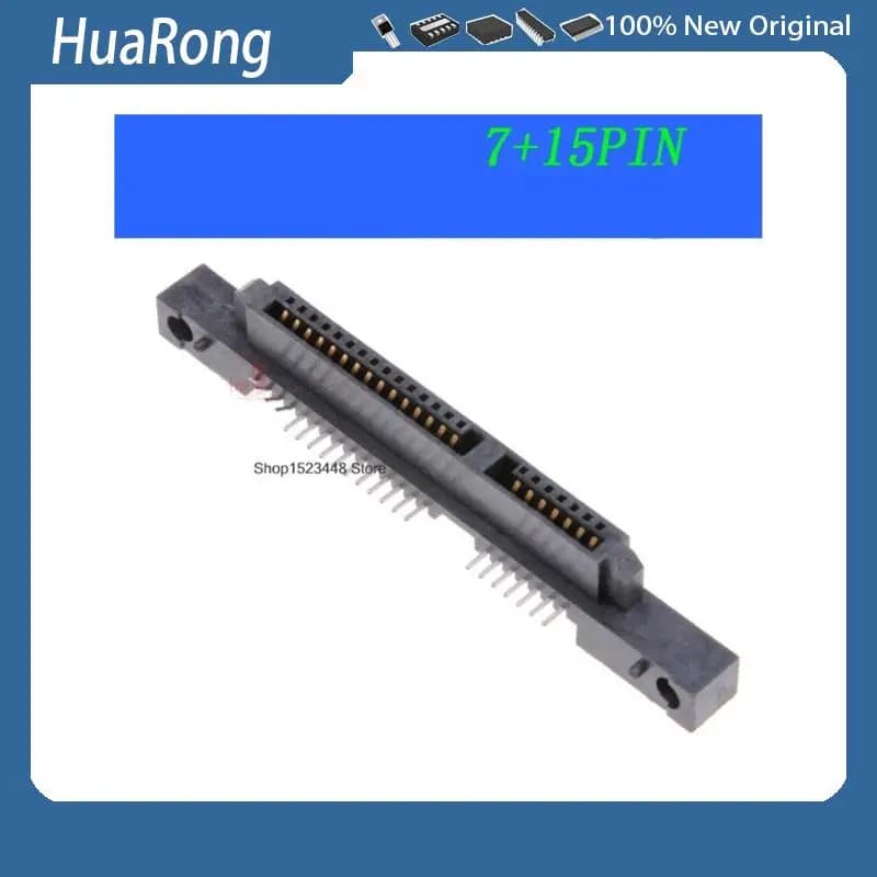 New High quality SATA 7+15PIN 22P female connector production end 90 degree bending notebook hard drive socket DIY