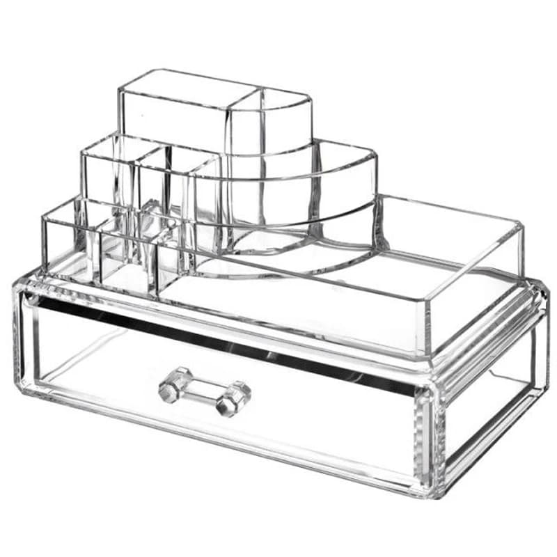Multifunction Stationery Holder Organizer Transparent Box Rangement Bureau Kawaii Makeup Cosmetic Layered Drawer Combination