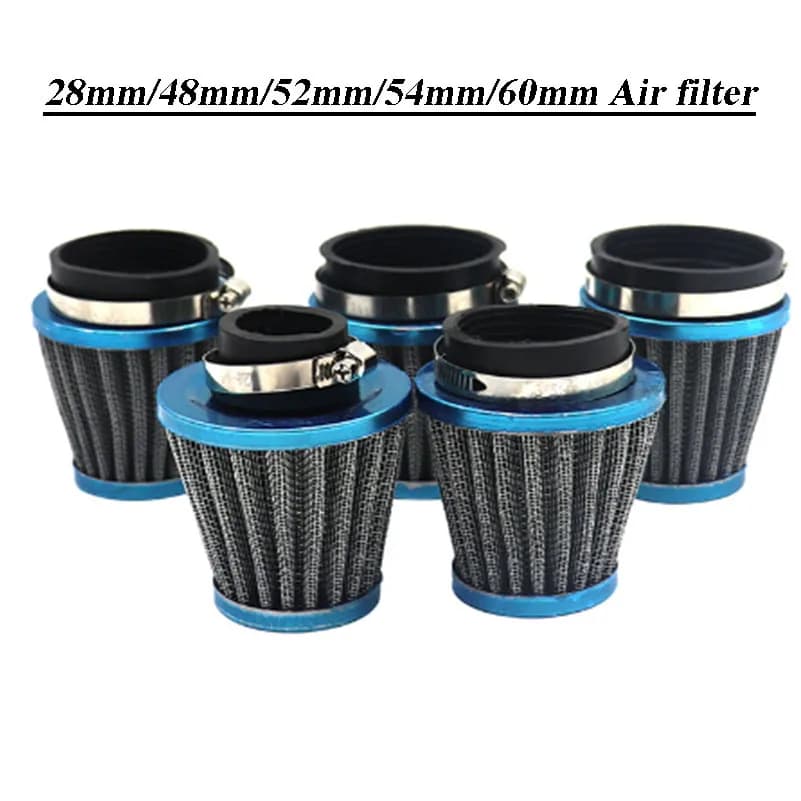28mm 48mm 52mm 54mm 60mm Motorbike Air Filter Cleaner For 110cc 125cc 150cc 250cc 450cc Motorcycle ATV Dirt Bike Engine