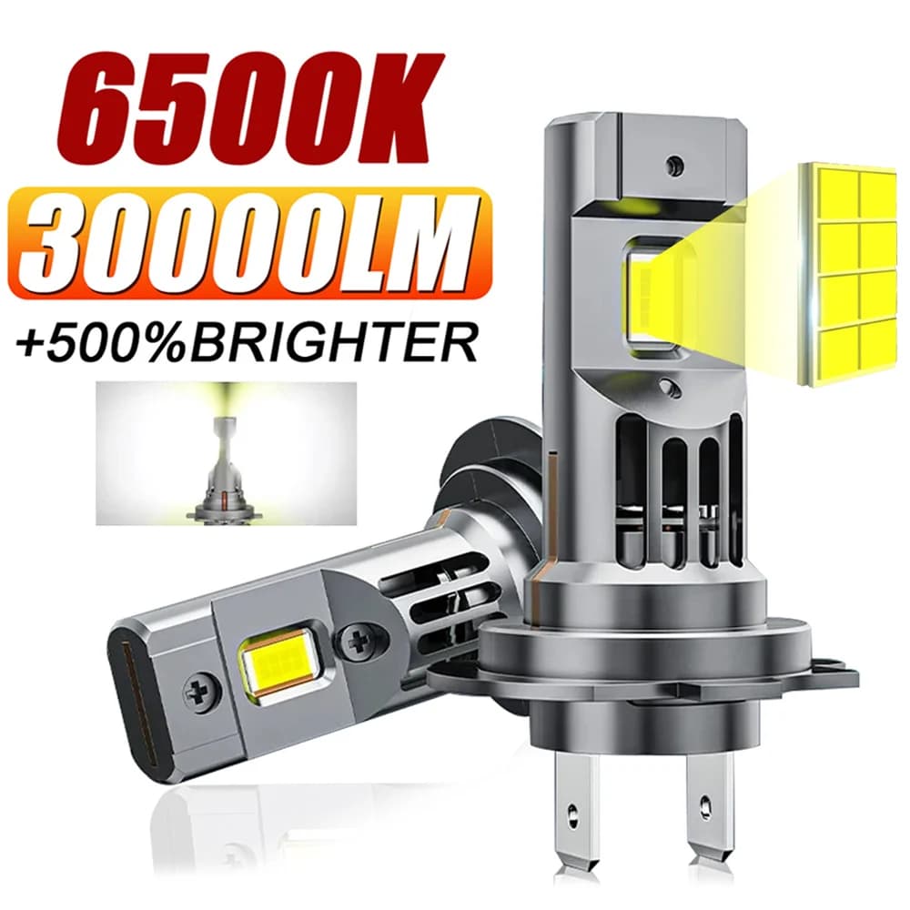 H7 LED CANBUS Light Mini Head Lamp 1:1 Size Wireless H7 Car LED Headlight Bulbs Error Free with Fan 6000K White