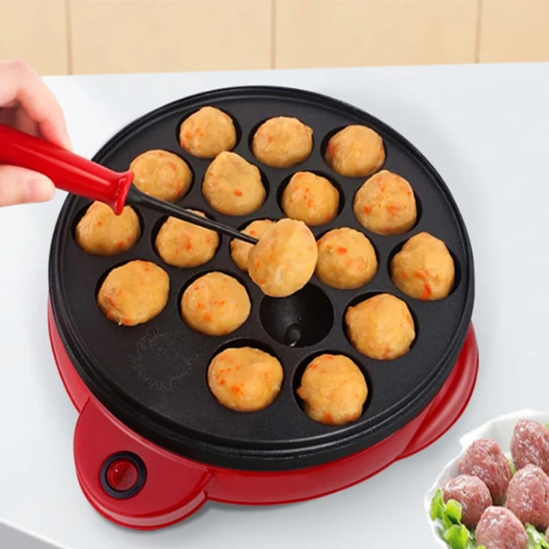 220V Chibi Maruko Baking Machine Household Electric Takoyaki Maker Octopus Balls Grill Pan Professional Cooking Tools