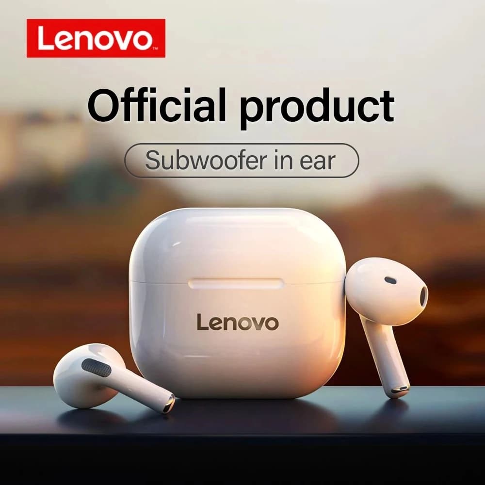 Lenovo LP40 Bluetooth Earphones 5.0 TWS, HiFi Sound, Touch Control with Microphone, Long Standby Time - Wireless Earbuds for Sports and Daily Use