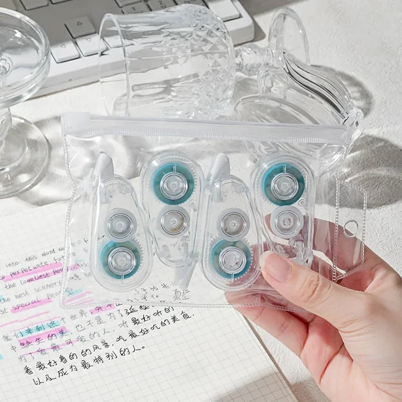 4pcs/set 5m*6mm Double Sided Adhesive Dots Glue Tape DIY Scrapbooking Collage School Stationery Supplies Roller Tape