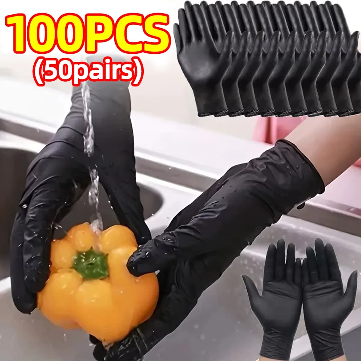 10/20/50/100PCS Vinyl Disposable Gloves Disposable Gloves For Home Cleaning And Food Preparation Cleaning Gloves Are Suitable